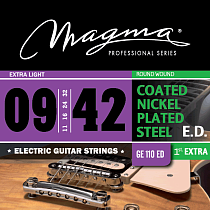 Струны для электрогитары с покрытием 9-42 Magma Strings GE110ED