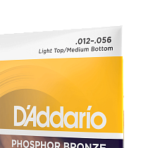 комплект струн для акустической гитары 12 - 56 D'Addario EJ19 - 3