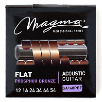 Струны с плоской обмоткой для акустической гитары 12-54 Magma Strings GA140PBF - 0