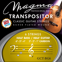 Струны для классической гитары 1E 2A 3D 4G 5B 6E нестандартный строй Magma Strings GCT-BG6