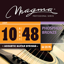 Струны для акустической гитары 10-48 Magma Strings GA120PB