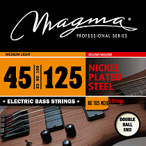 Струны для 5-струнной бас-гитары Low B Double Ball End 45-125 Magma Strings BE165NDB