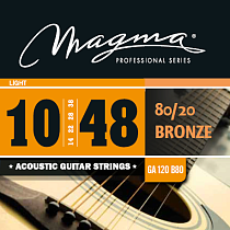 Струны для акустической гитары 10-48 Magma Strings GA120B80