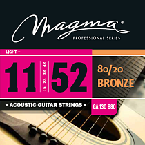 Струны для акустической гитары 11-52 Magma Strings GA130B80