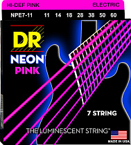 Струны для 7-струнной электрогитары DR NPE7-11