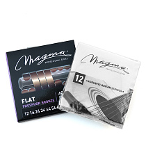 Струны с плоской обмоткой для акустической гитары 12-54 Magma Strings GA140PBF - 2
