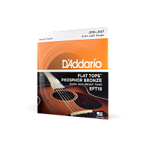 комплект струн для акустической гитары 10 - 47 D'Addario EFT15 - 1