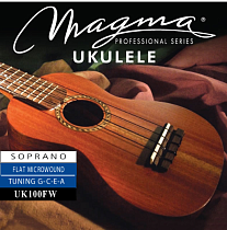 Струны для укулеле сопрано гавайский строй 1-A / 2-E / 3-C / 4-G Magma Strings UK100FW