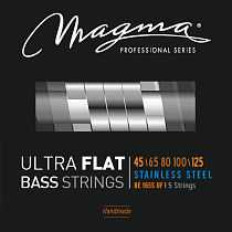 Струны с плоской обмоткой для 5-струнной бас-гитары Low B 45-125 Magma Strings BE165SUF