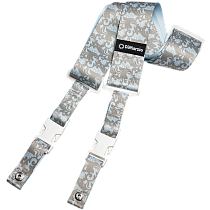 Ремень для гитары STEVE VAI CLIPLOCK® — UTOPIATM BLUE & SILVER GUITAR STRAP DiMarzio DD2253
