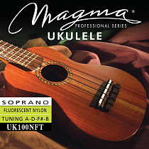 Струны для укулеле сопрано традиционный строй 1-B / 2-F / 3-D / 4-A Magma Strings UK100NFT