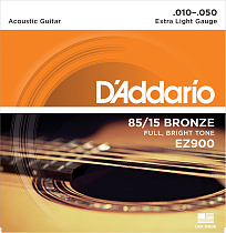 комплект струн для акустической гитары 10 - 50 D'Addario EZ900 - 0