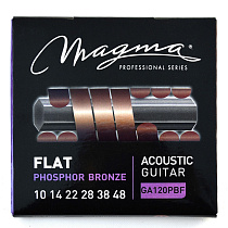 Струны с плоской обмоткой для акустической гитары 10-48 Magma Strings GA120PBF - 0